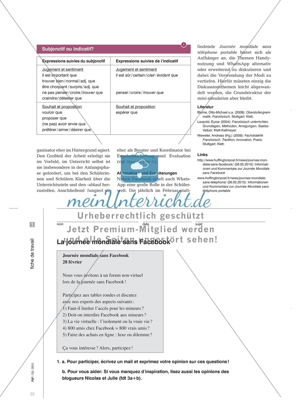 Anwendung des Subjonctif Preview 3