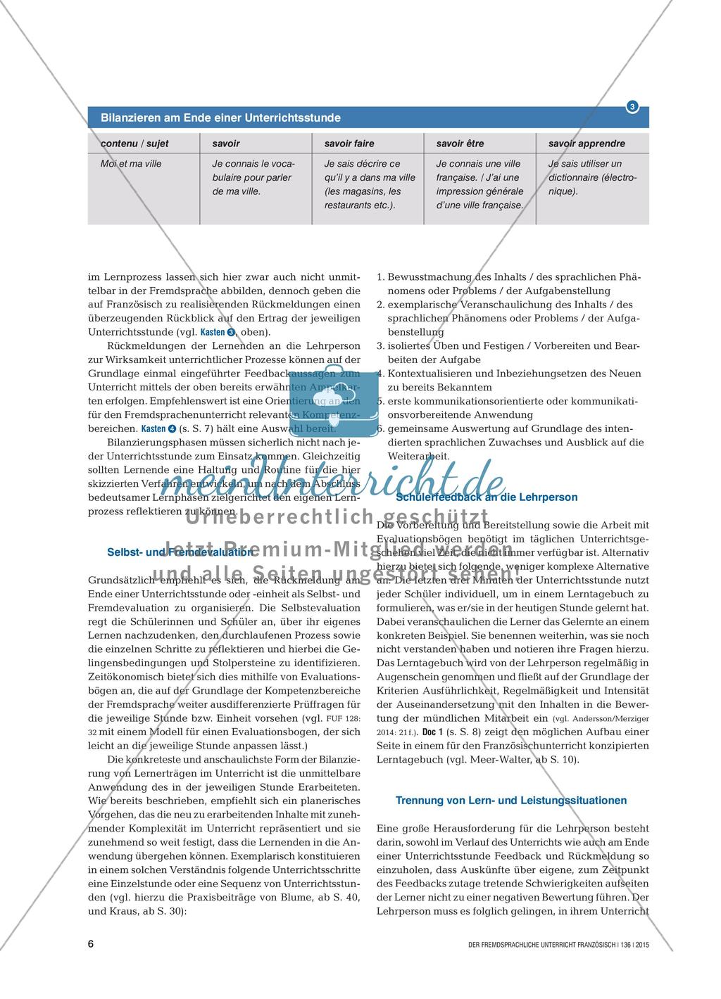 Feedback im Französischunterricht Preview 5