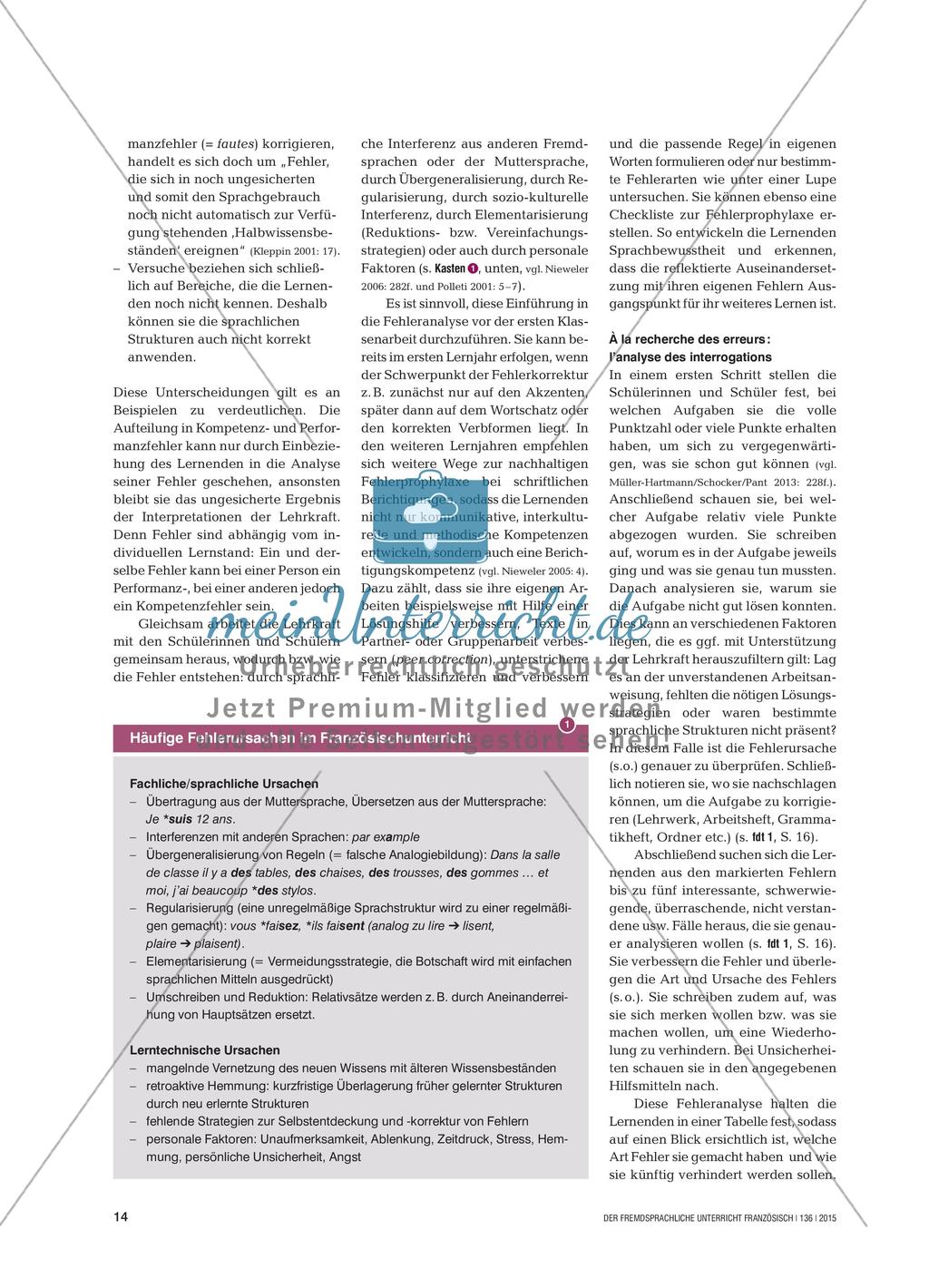Fehleranalyse nach Klassenarbeiten Preview 2