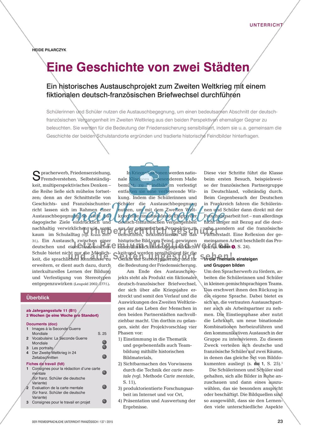 Austauschprojekt: Zweiter Weltkrieg Preview 1