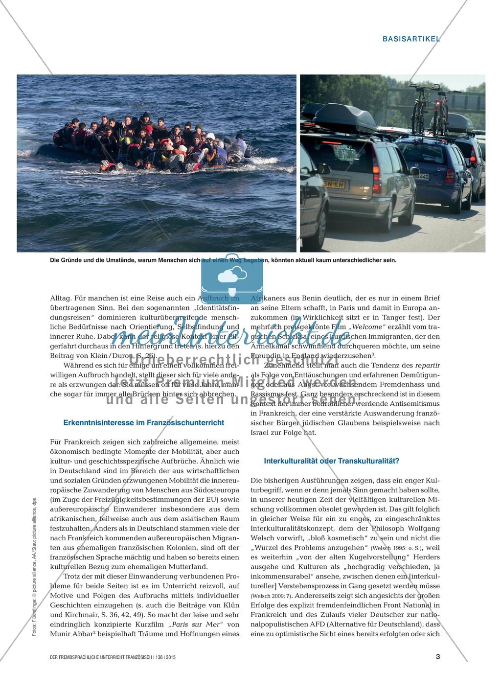 Dossierarbeit: Migration et mouvement Preview 2