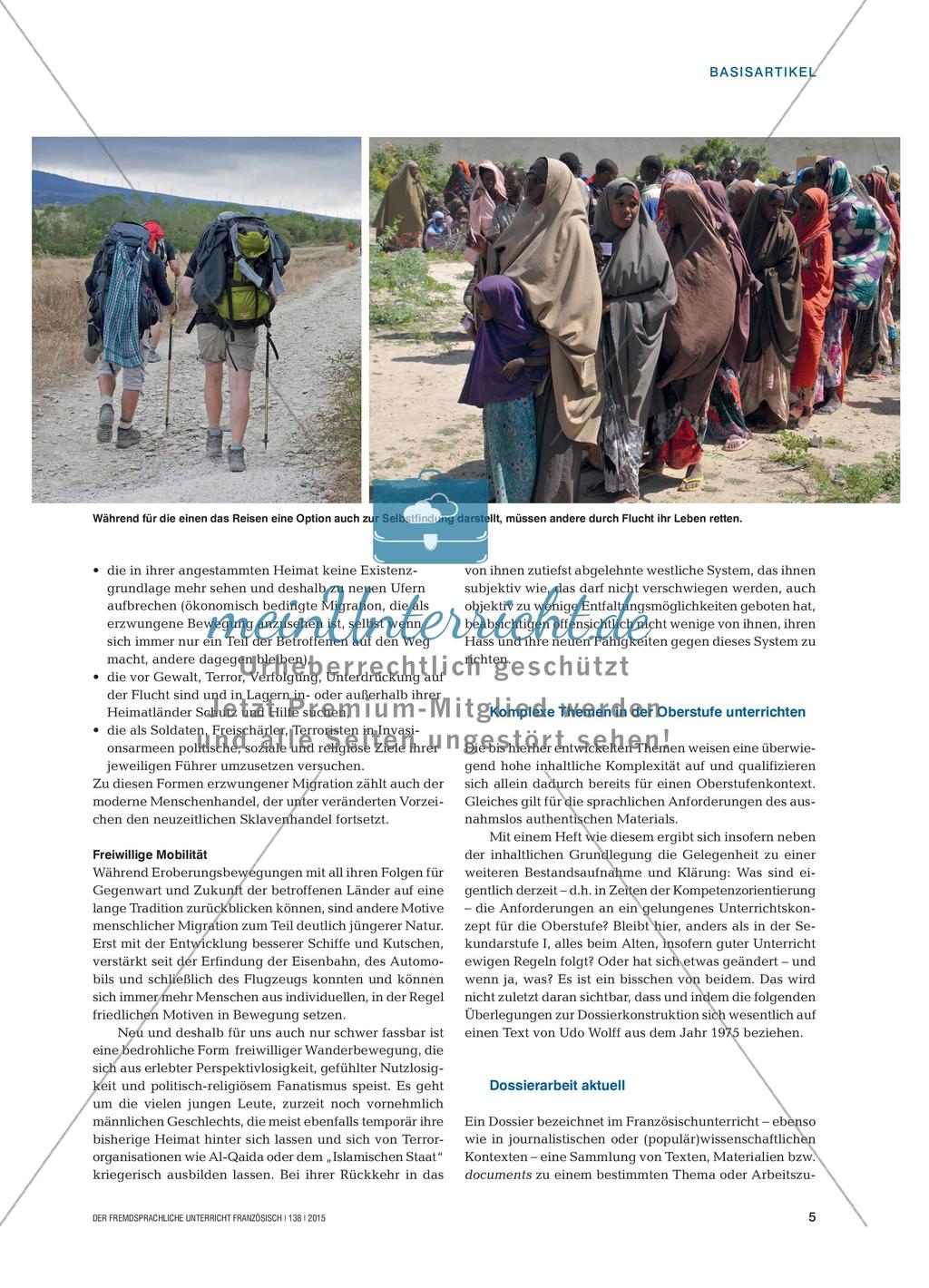 Dossierarbeit: Migration et mouvement Preview 4