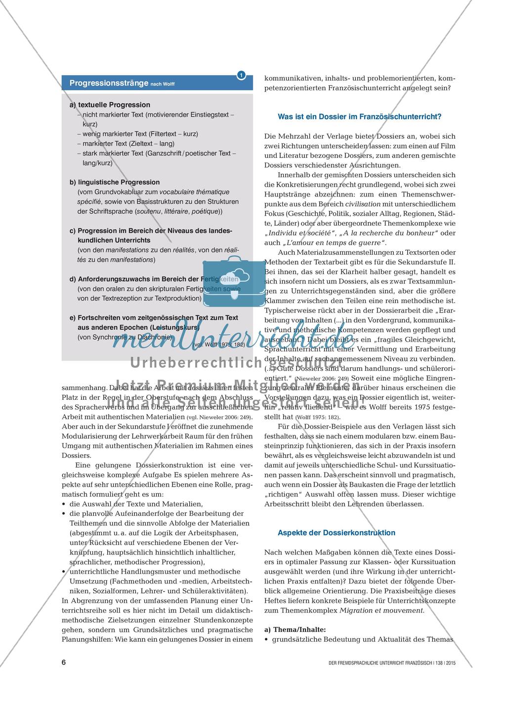Dossierarbeit: Migration et mouvement Preview 5