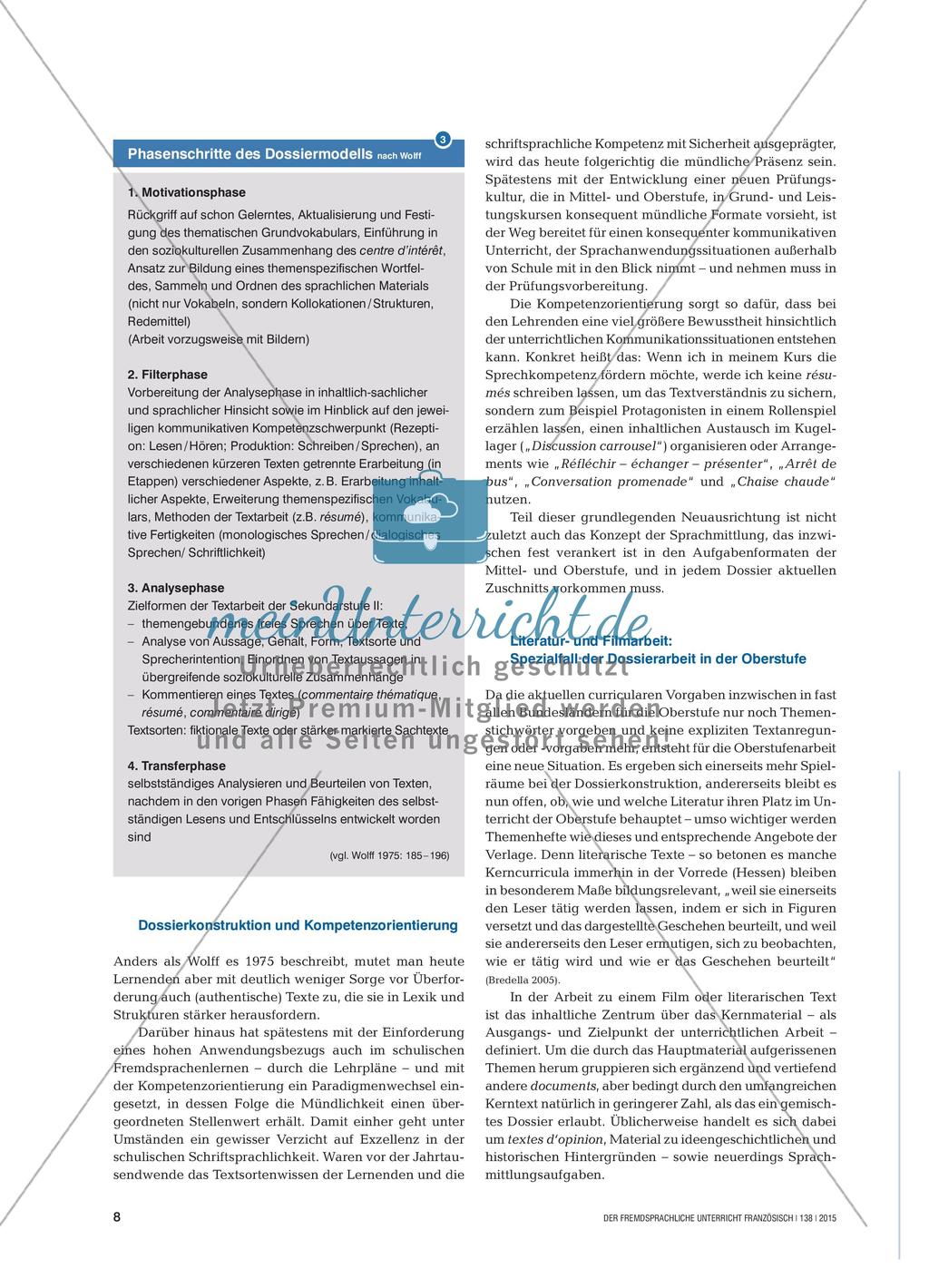 Dossierarbeit: Migration et mouvement Preview 7