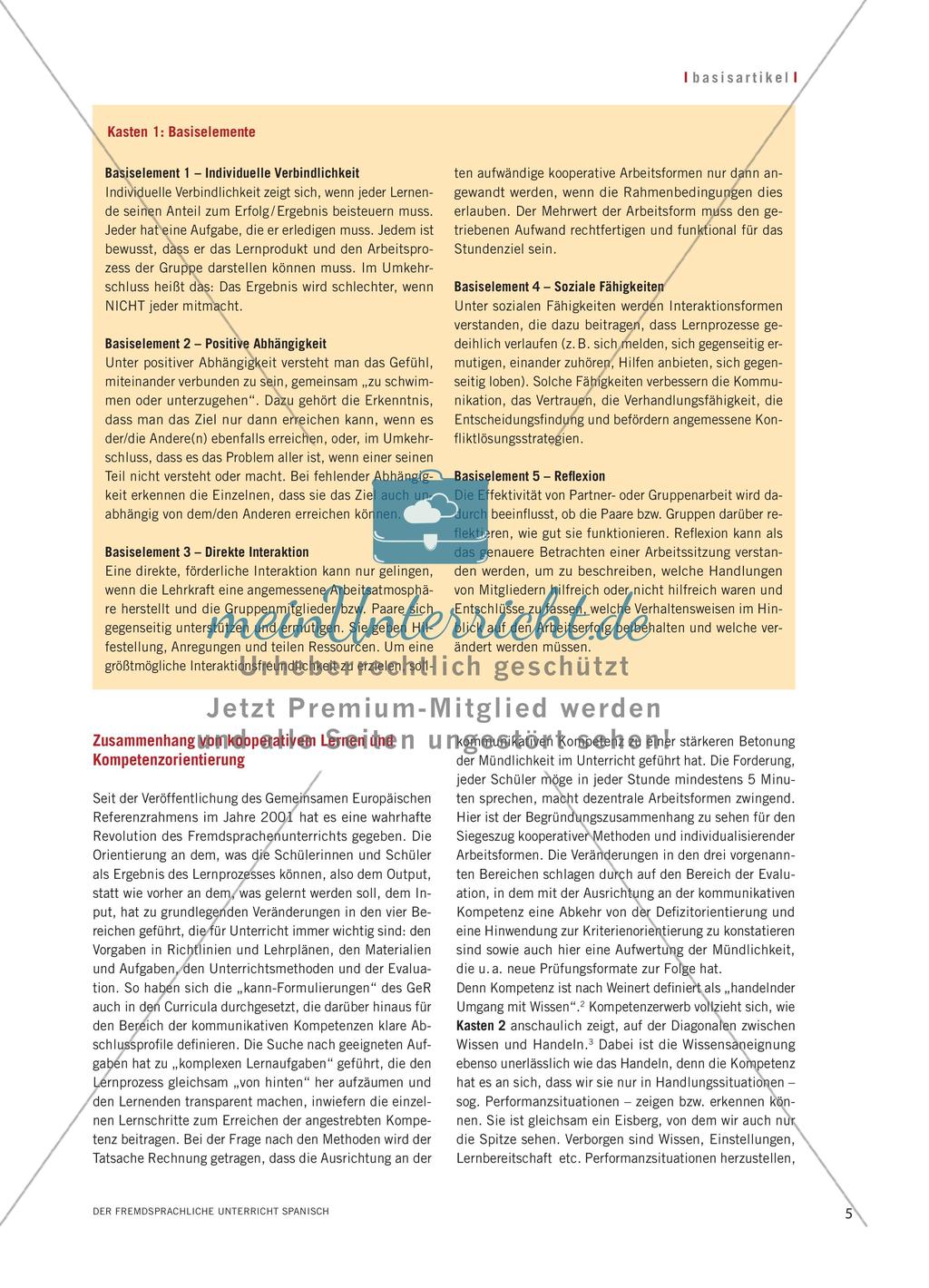 Kooperatives Lernen im Spanischunterricht Preview 2