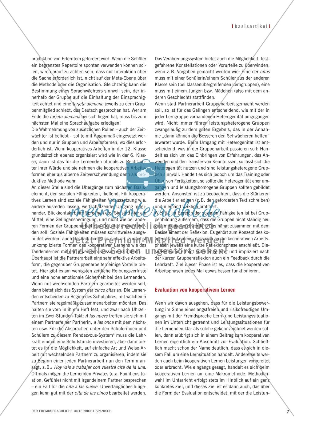 Kooperatives Lernen im Spanischunterricht Preview 4