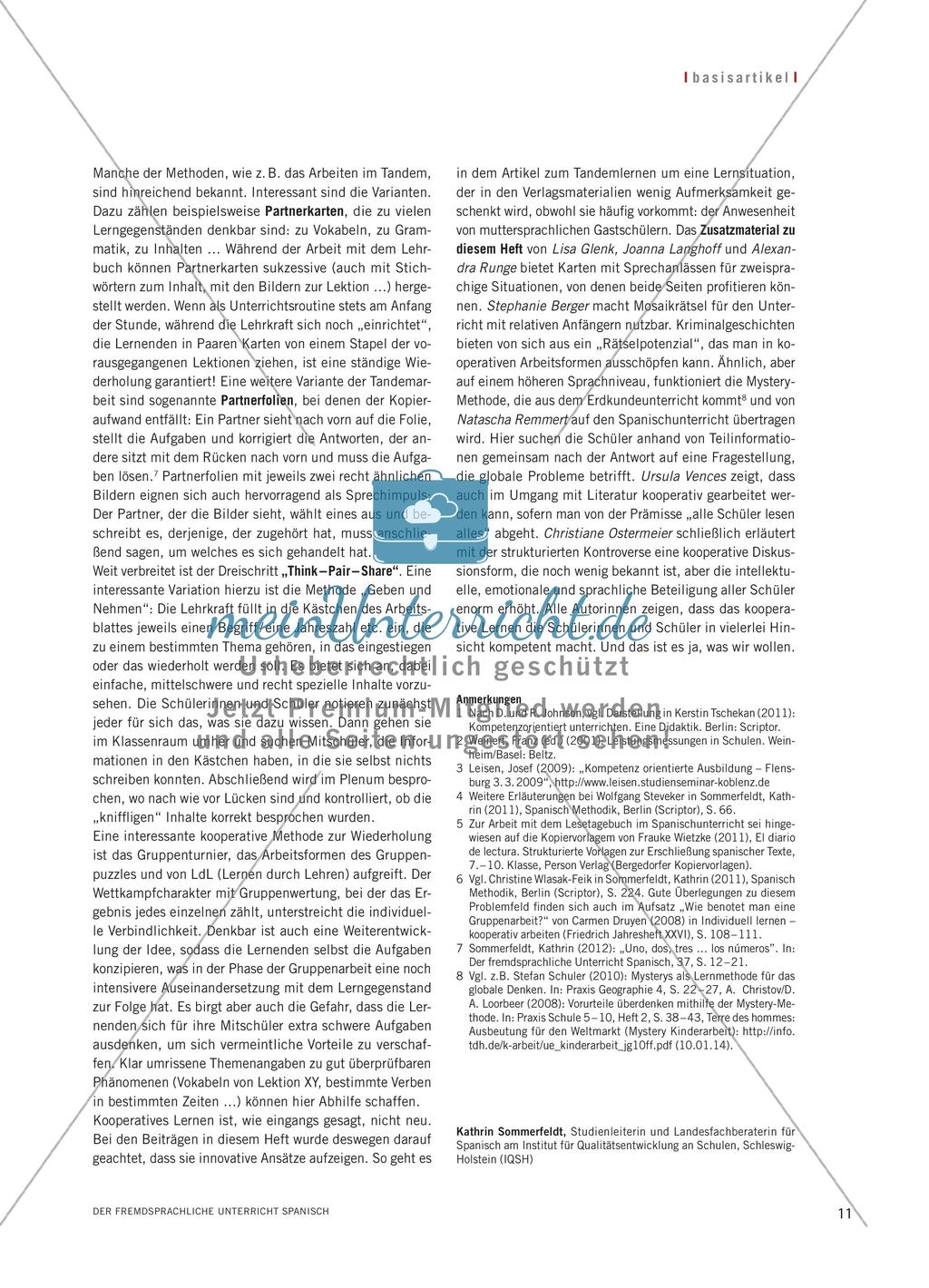 Kooperatives Lernen im Spanischunterricht Preview 8