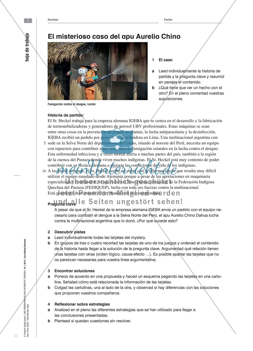 Descubrir pistas y encontrar soluciones - Die Mystery-Methode im Spanischunterricht Preview 5