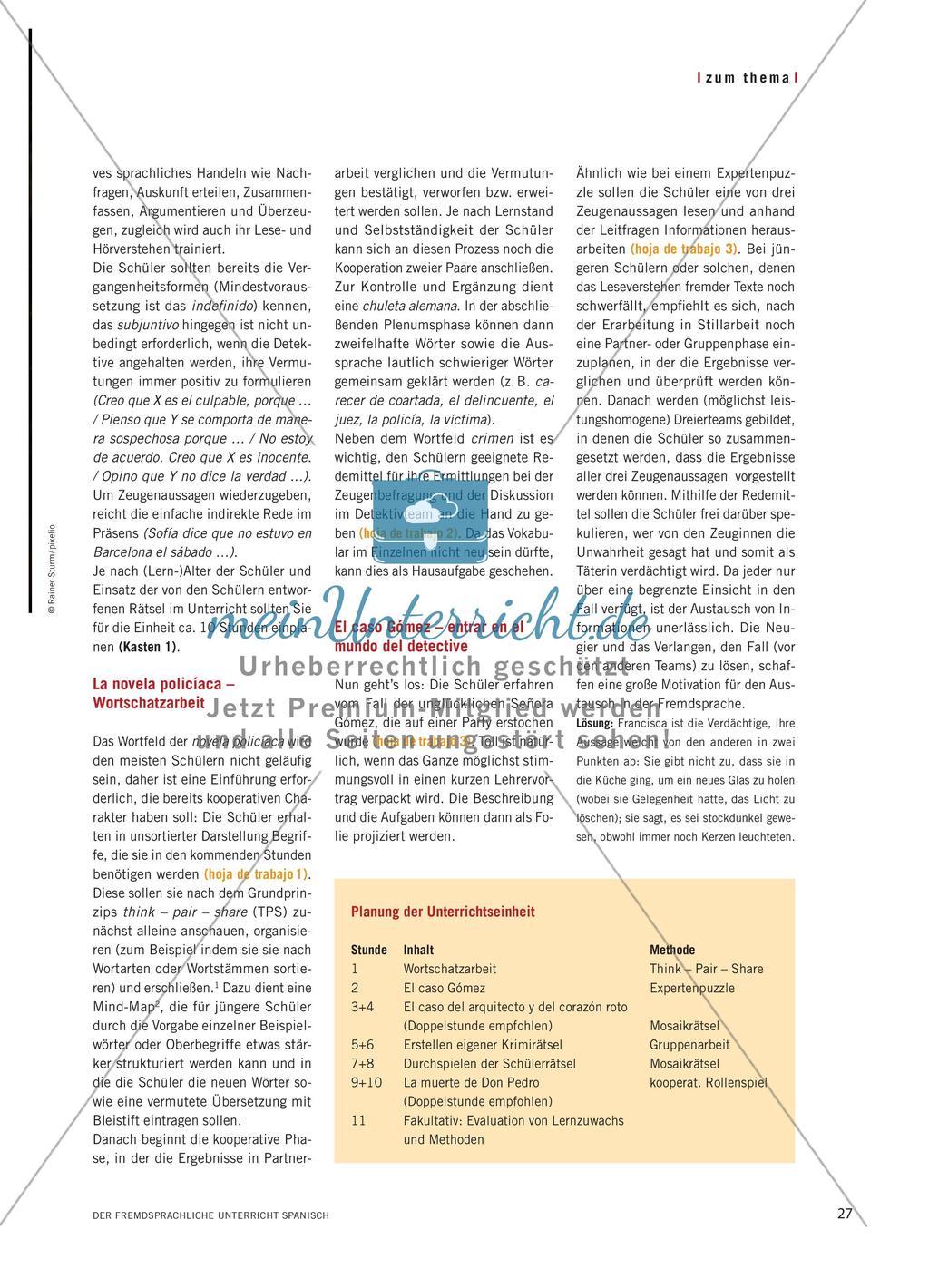 Investigar un crimen - Interaktive Krimirätsel zur Förderung der kommunikativen Kompetenz Preview 2