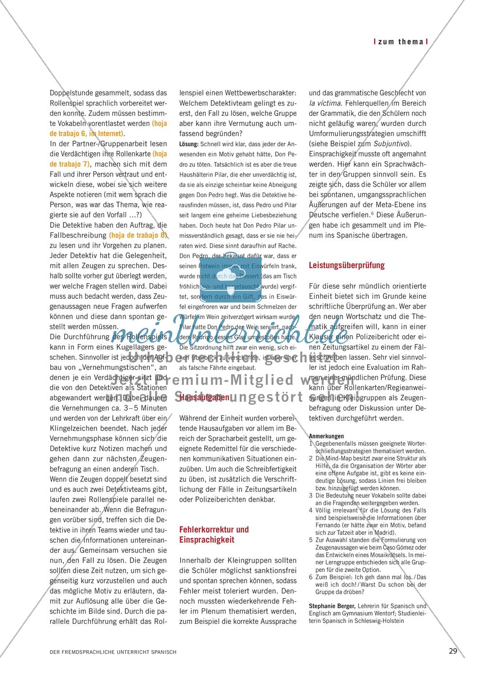 Investigar un crimen - Interaktive Krimirätsel zur Förderung der kommunikativen Kompetenz Preview 4