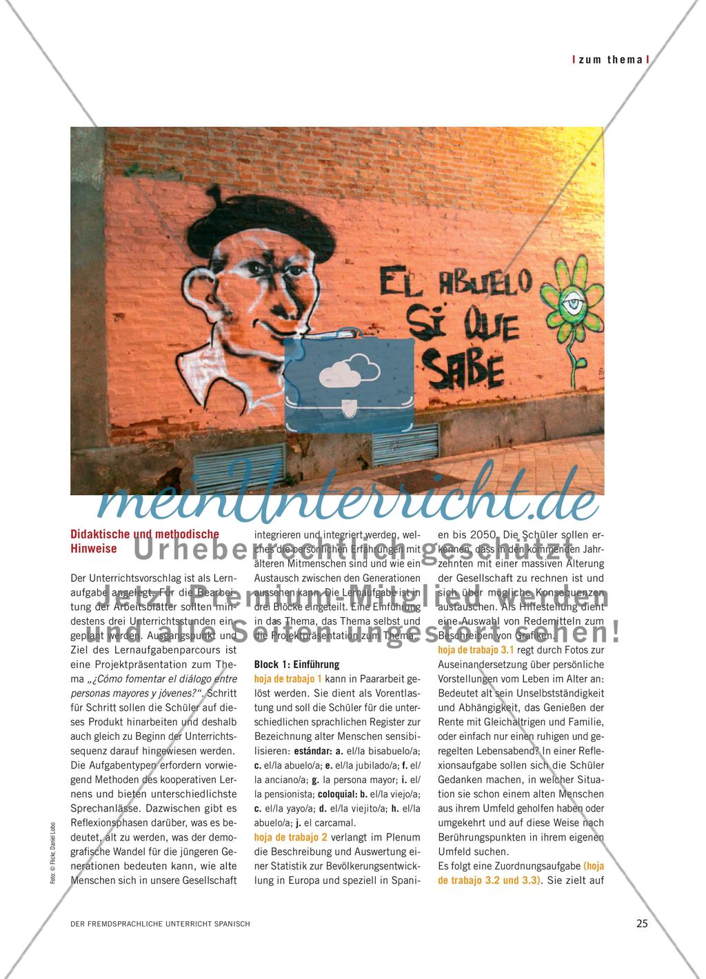 Solidarität zwischen den Generationen - Eine Lernaufgabe im Spanischunterricht Preview 2