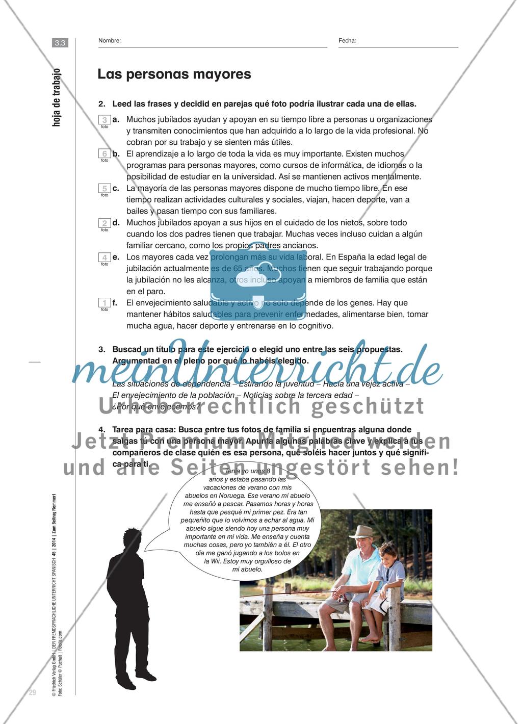 Solidarität zwischen den Generationen - Eine Lernaufgabe im Spanischunterricht Preview 6