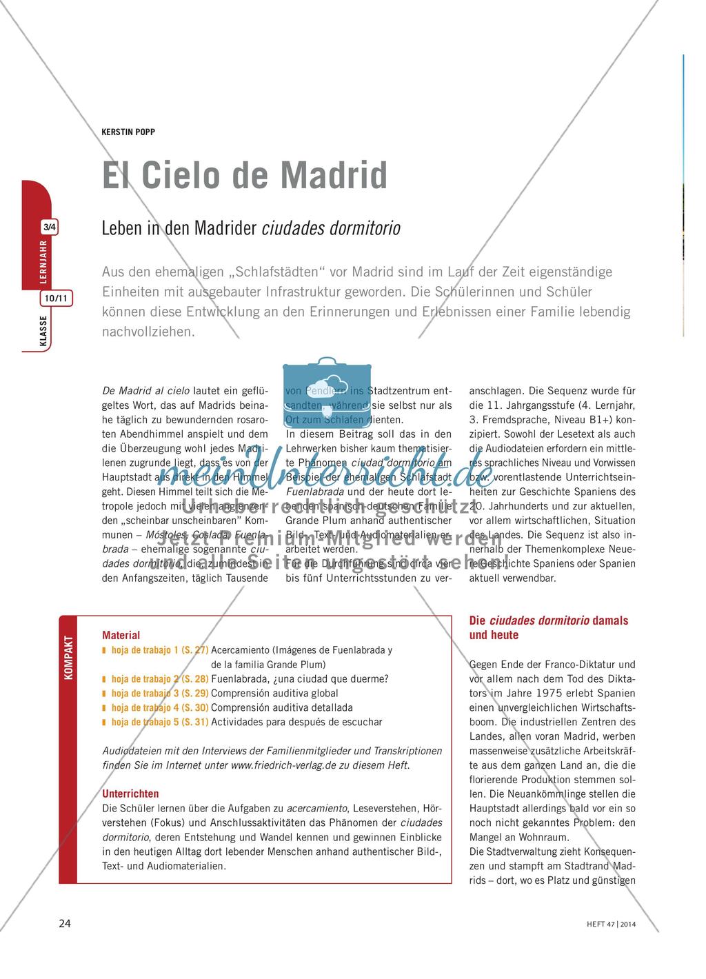 El Cielo de Madrid - Leben in den Madrider ciudades dormitorio Preview 1