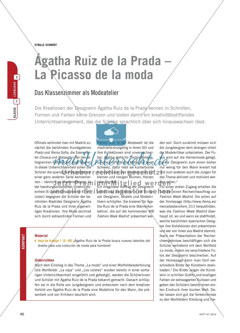 Ágatha Ruiz de la Prada – La Picasso de la moda: Das Klassenzimmer als Modeatelier Preview 1