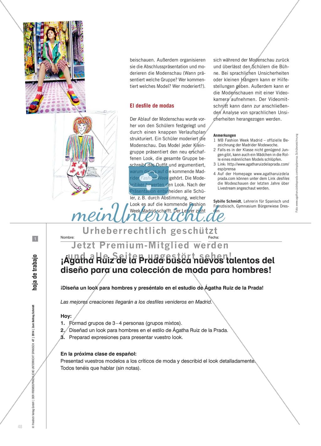 Ágatha Ruiz de la Prada – La Picasso de la moda: Das Klassenzimmer als Modeatelier Preview 3