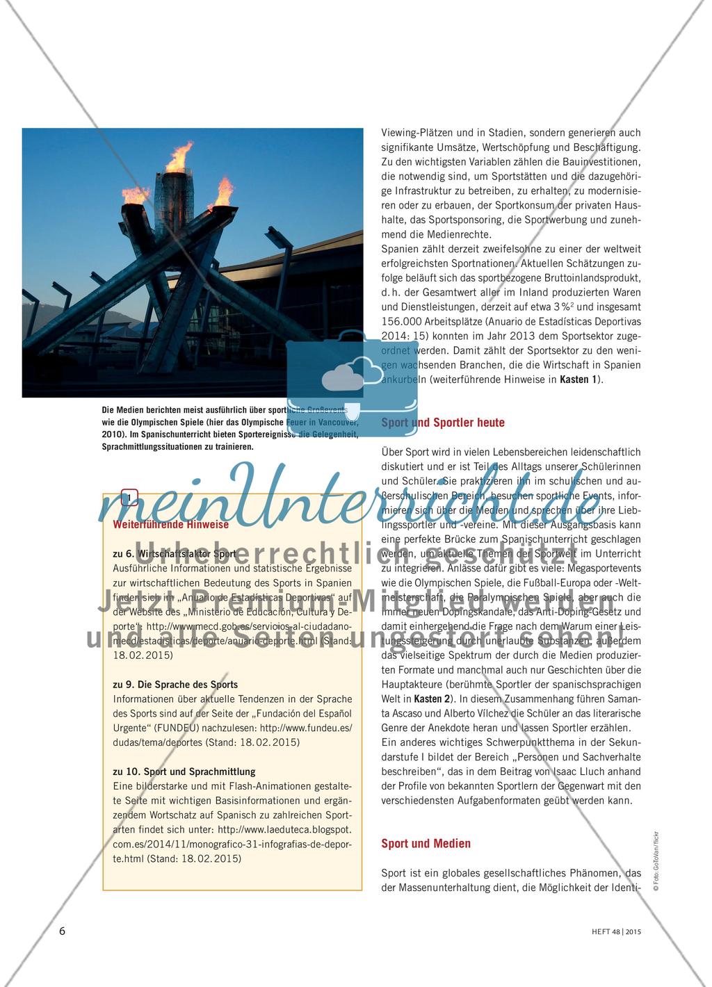 Mente sana en cuerpo sano - „Sport“ im Spanischunterricht Preview 3