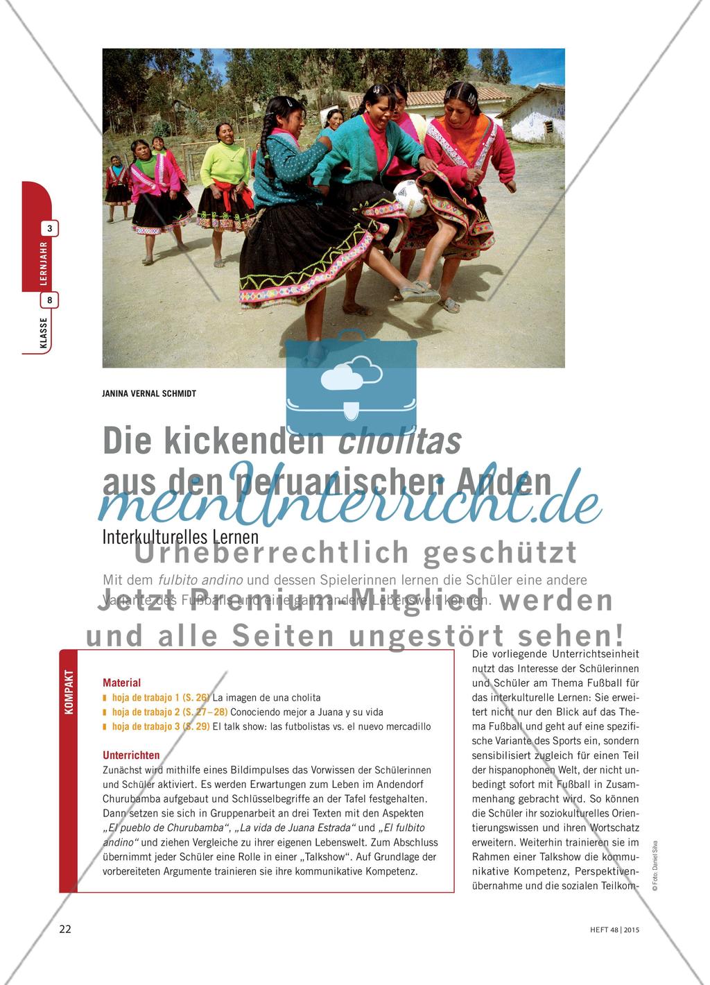 Die kickenden cholitas aus den peruanischen Anden - Interkulturelles Lernen Preview 1