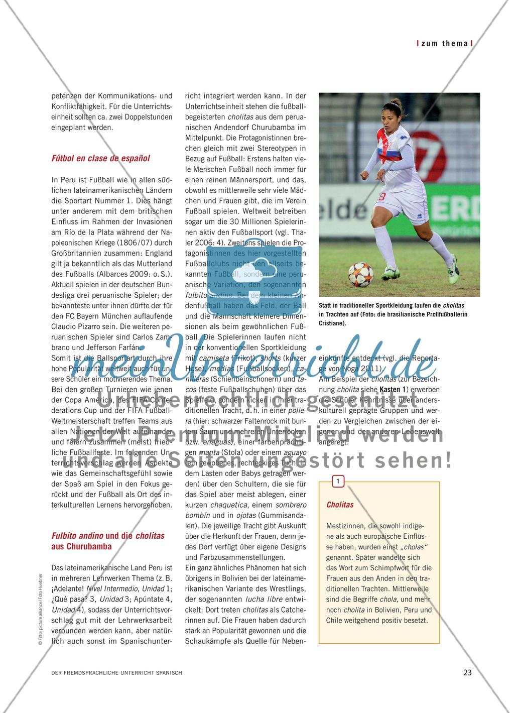 Die kickenden cholitas aus den peruanischen Anden - Interkulturelles Lernen Preview 2