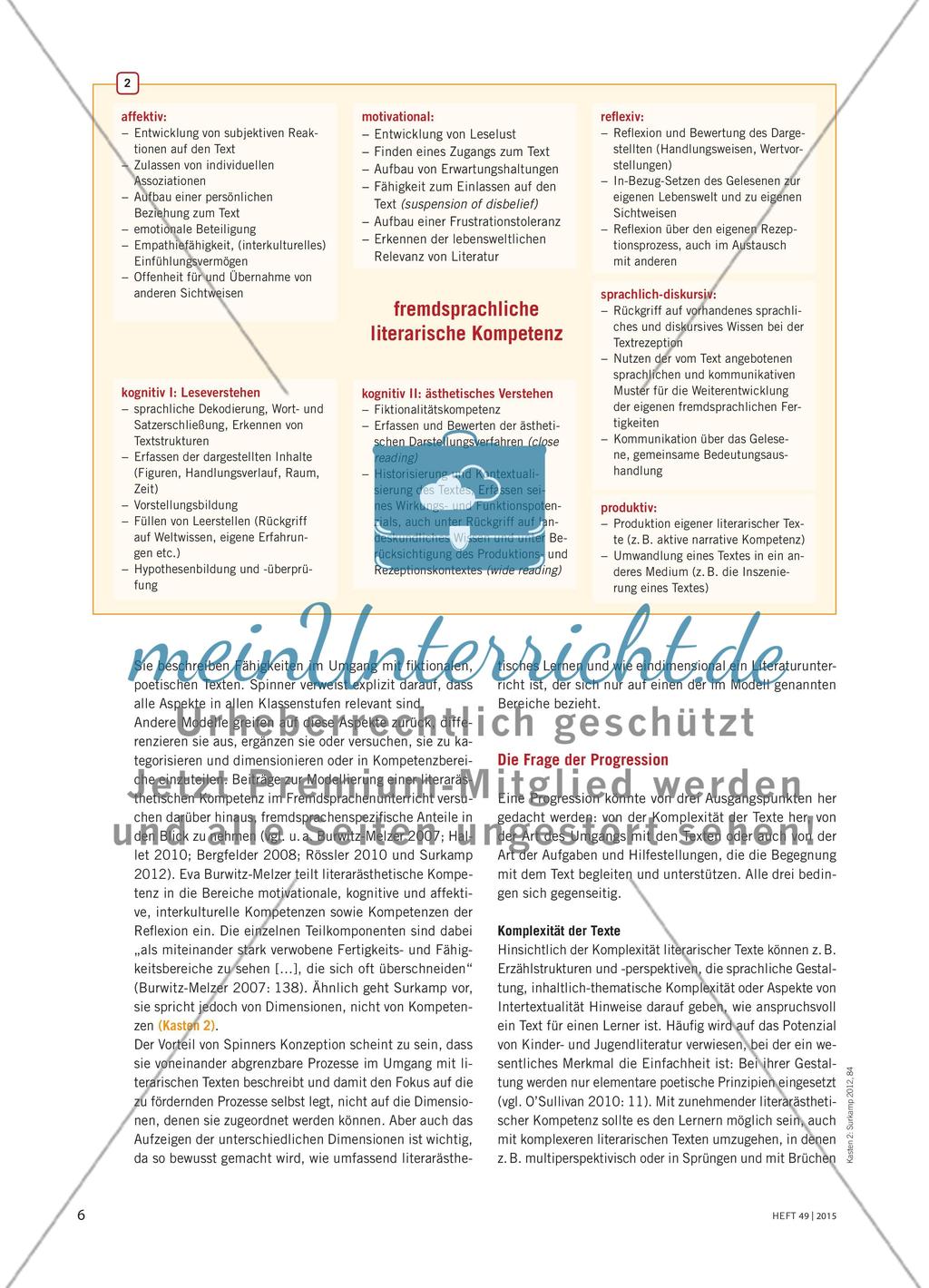 „Un lujo de primera necesidad“ - Literarästhetisches Lernen im Spanischunterricht Preview 3