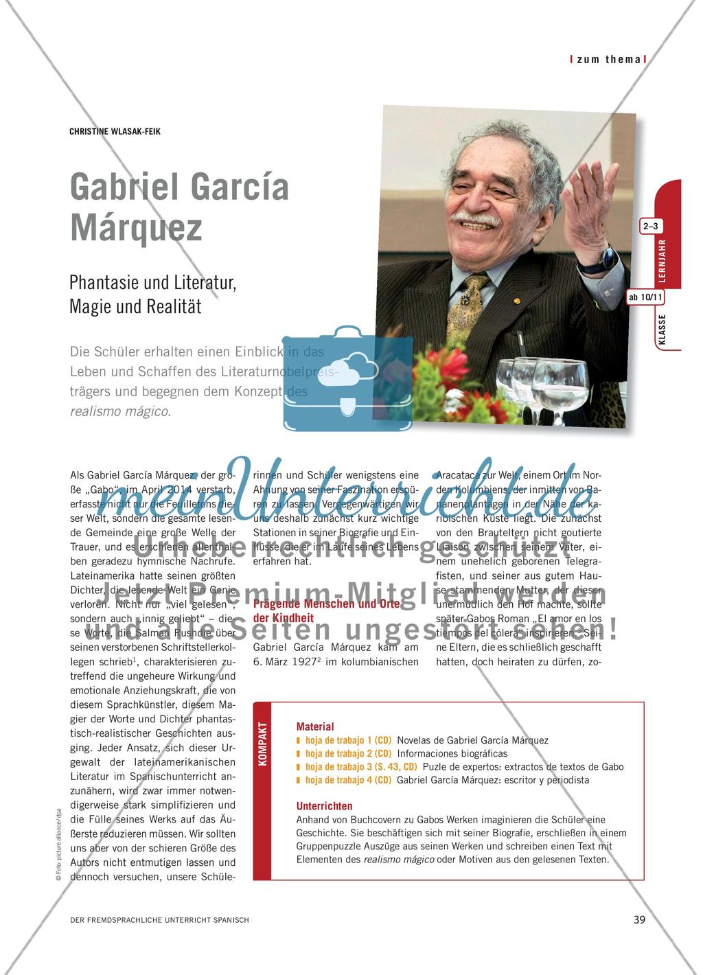 Gabriel García Márquez - Phantasie und Literatur, Magie und Realität Preview 1