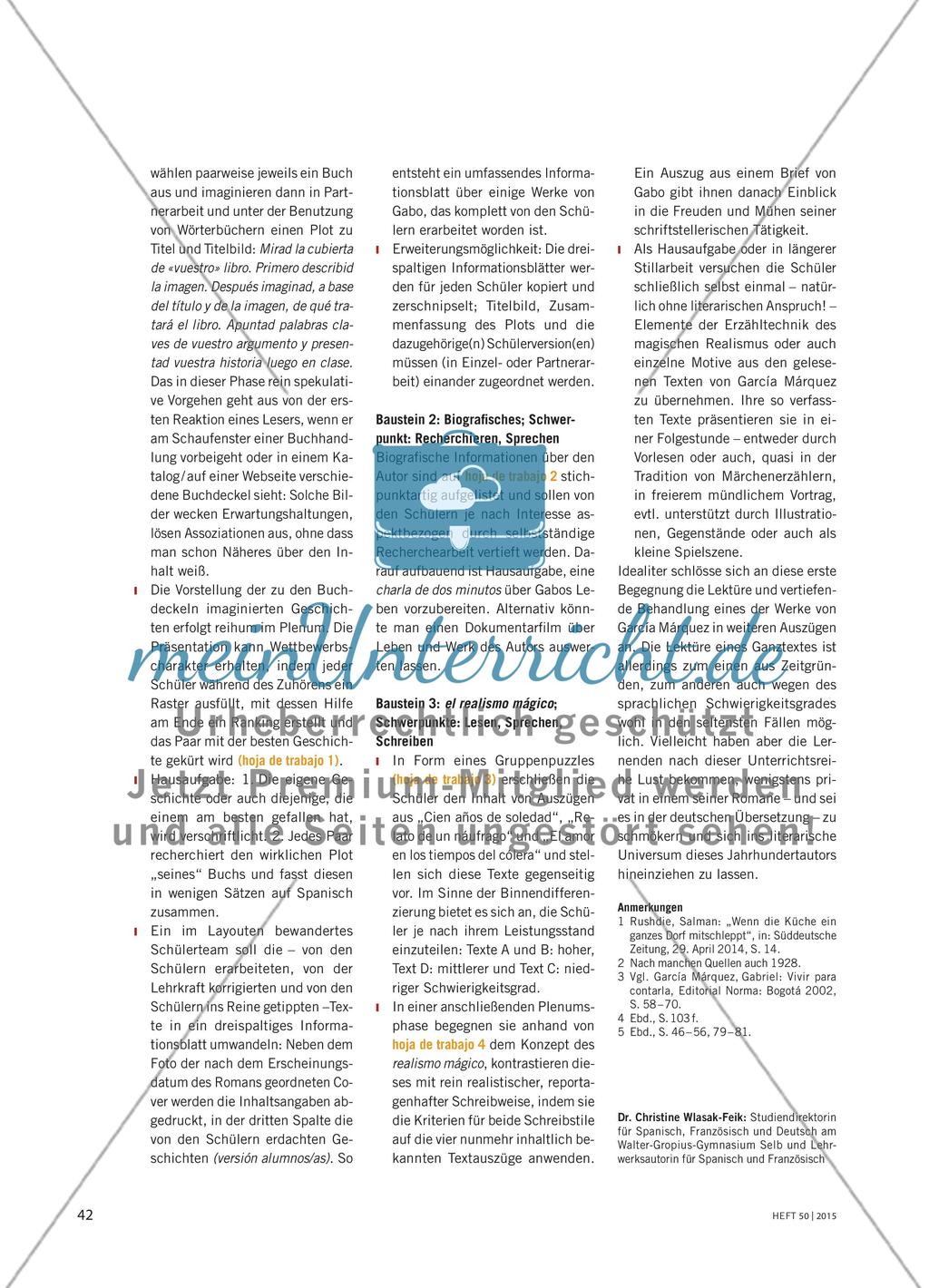 Gabriel García Márquez - Phantasie und Literatur, Magie und Realität Preview 4