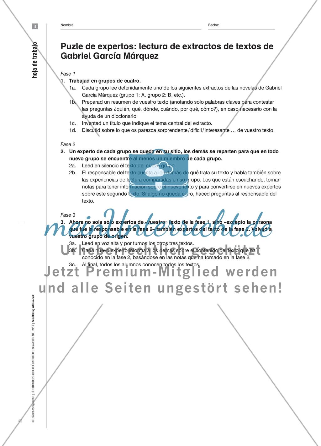 Gabriel García Márquez - Phantasie und Literatur, Magie und Realität Preview 5