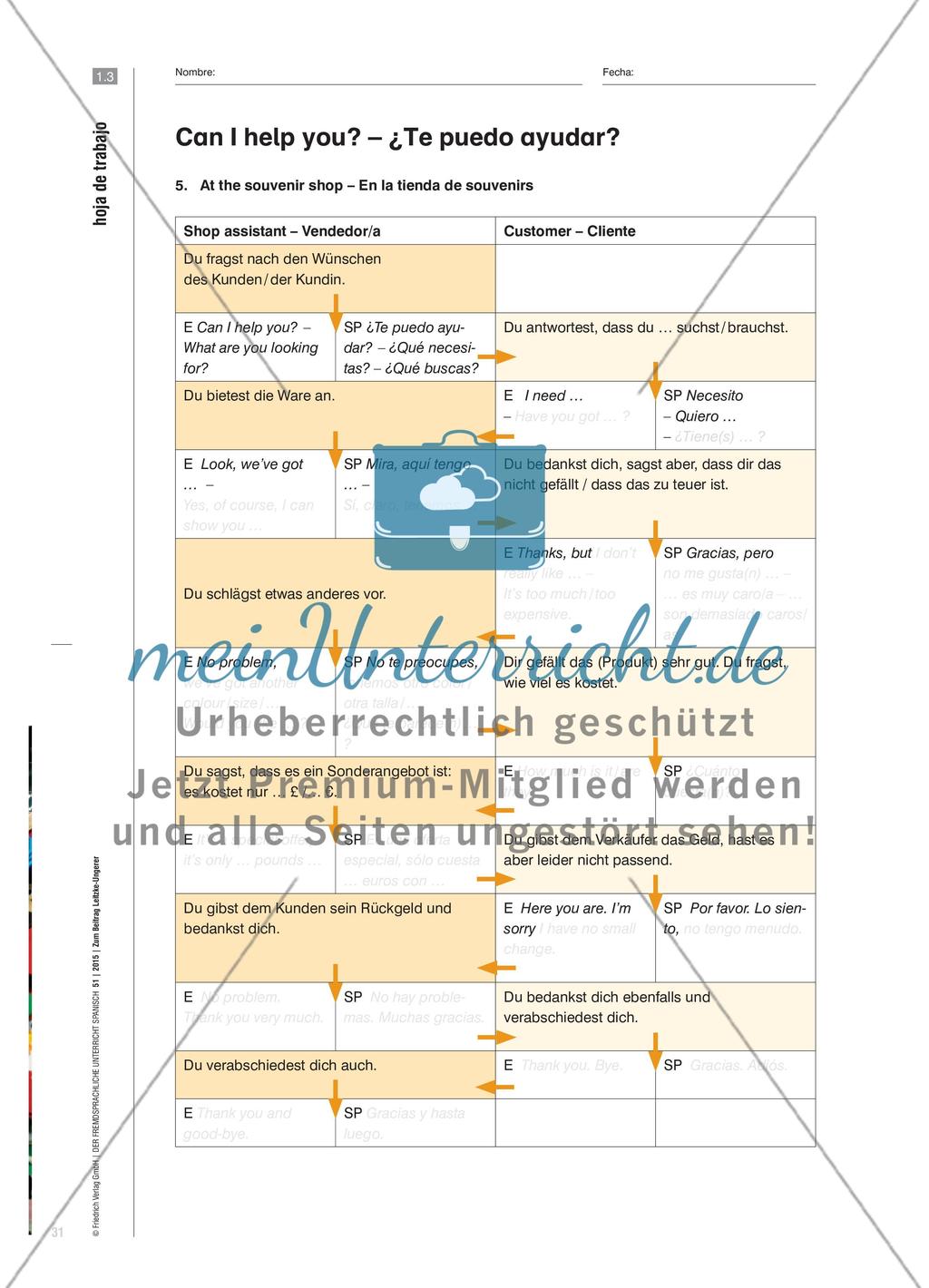 Can I help you? ¿Te puedo ayudar? - Vom Sprachvergleich zur Kommunikation in mehrsprachigen Situationen Preview 7