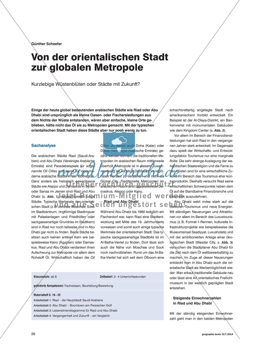 Von der orientalischen Stadt zur globalen Metropole - Kurzlebige Wüstenblüten oder Städte mit Zukunft? Preview 1