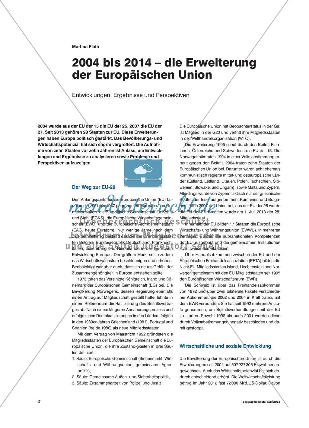 2004 bis 2014 – die Erweiterung der Europäischen Union: Entwicklungen, Ergebnisse und Perspektiven Preview 1