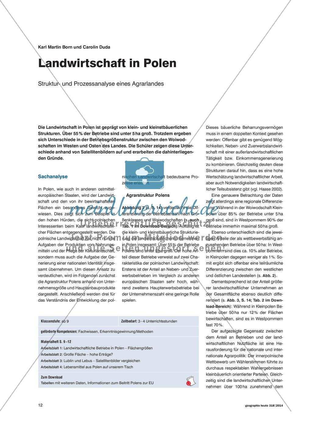 Landwirtschaft in Polen - Struktur- und Prozessanalyse eines Agrarlandes Preview 1