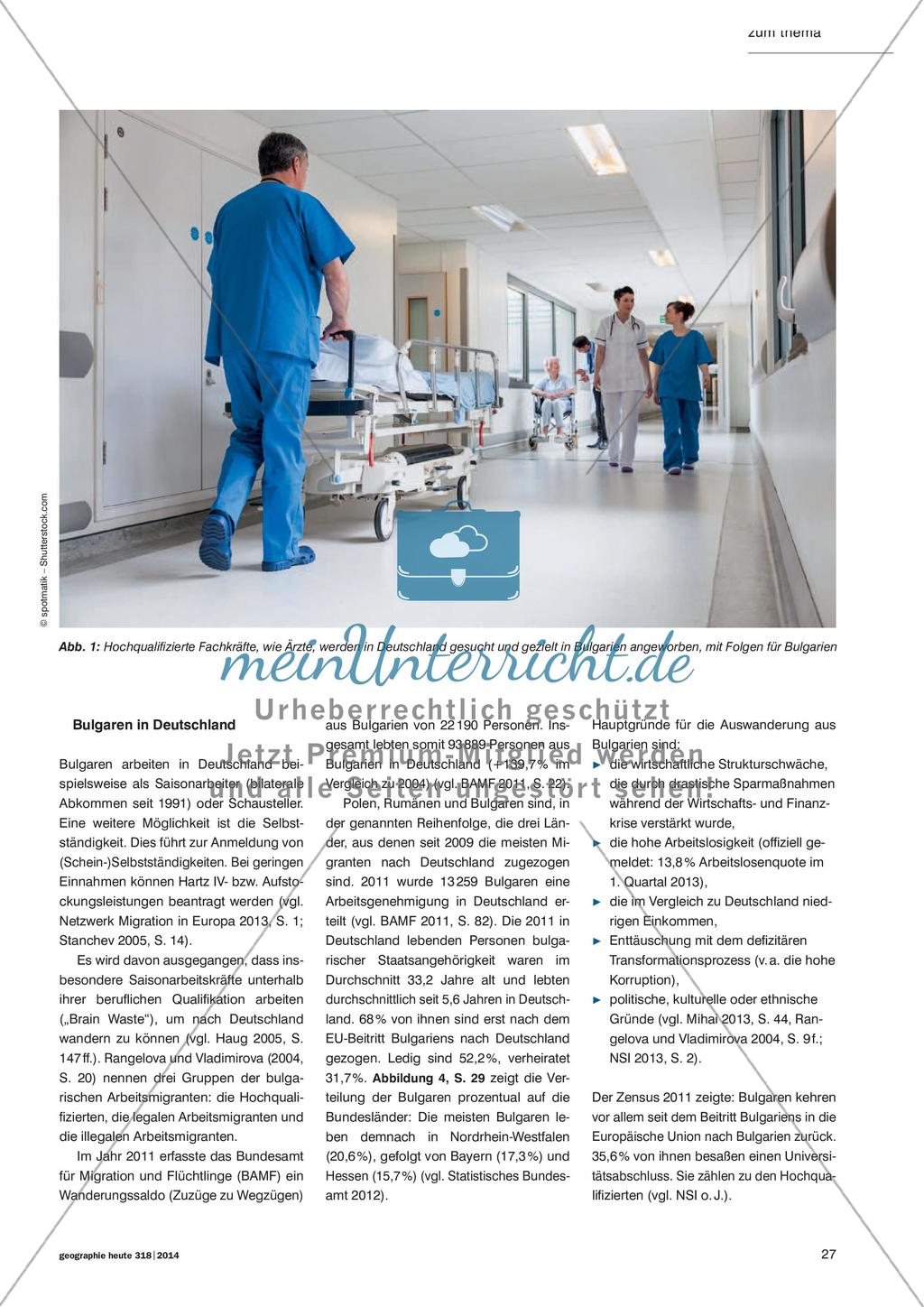 Arbeitsmigranten aus Bulgarien - Ursachen, Folgen und Probleme der Migrationsbewegungen Preview 2