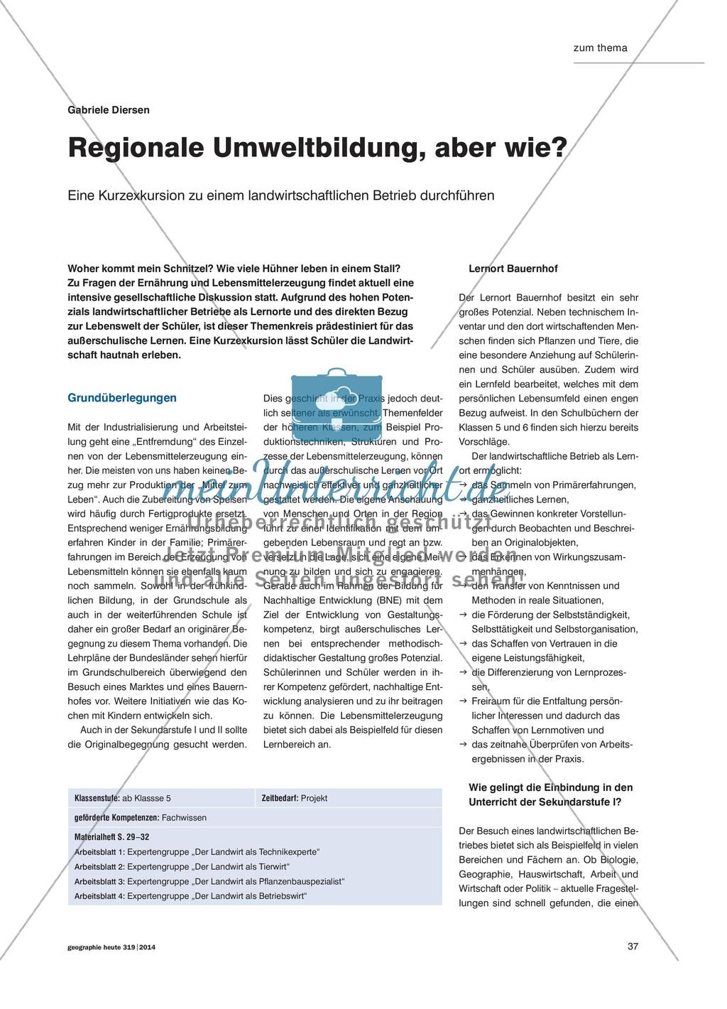 Regionale Umweltbildung, aber wie? Preview 1
