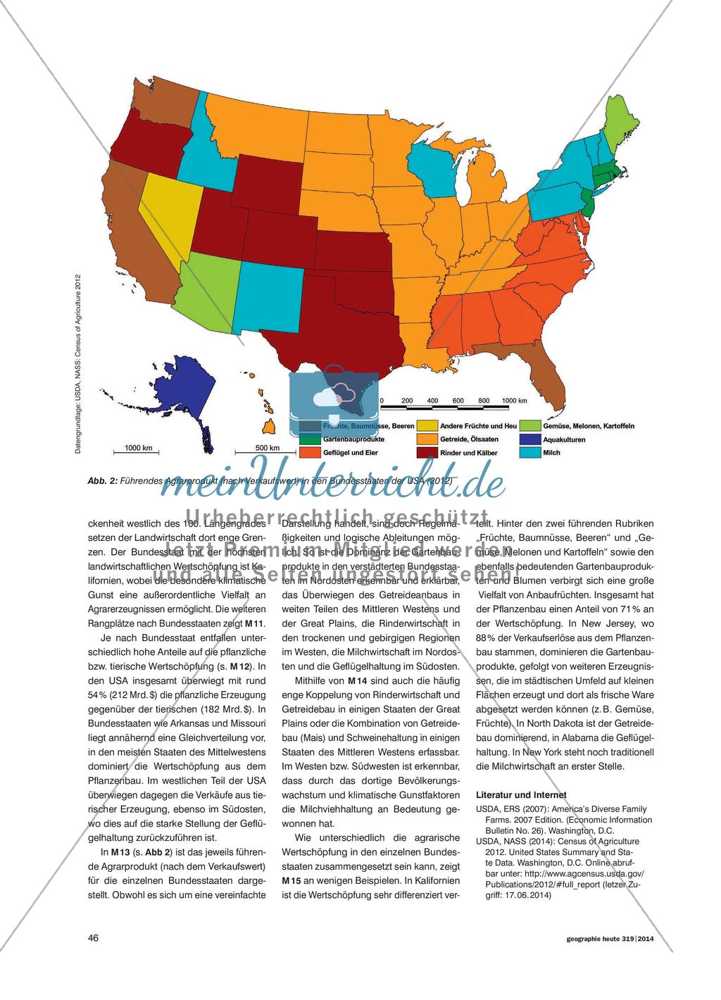 Die derzeitigen Strukturen der US-Landwirtschaft - Ergebnisse des