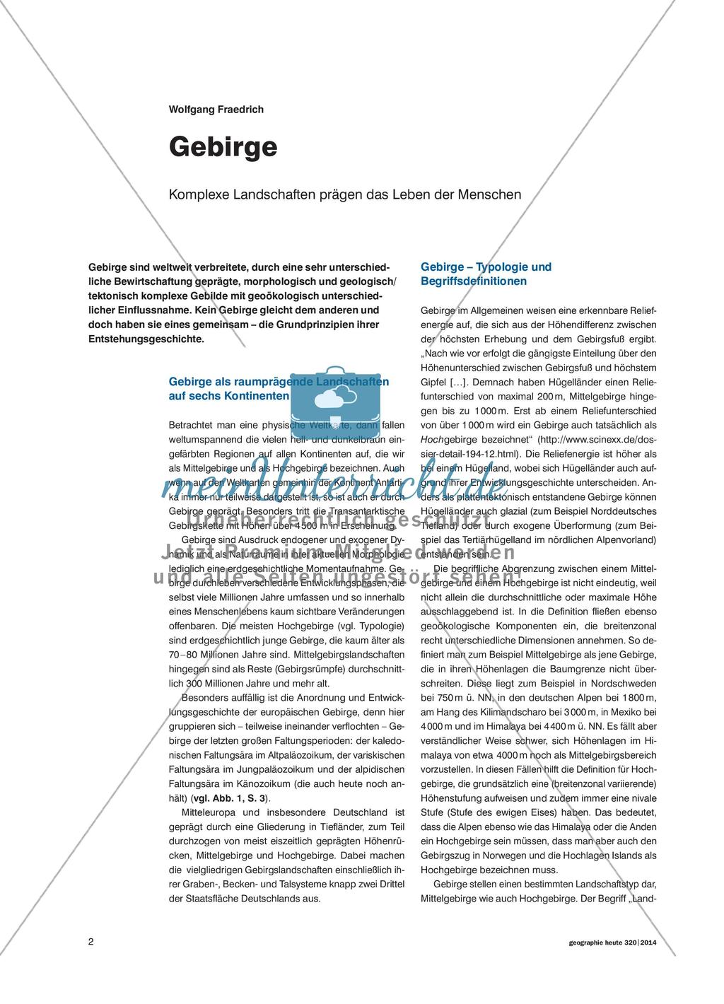Gebirge - Komplexe Landschaften prägen das Leben der Menschen Preview 1
