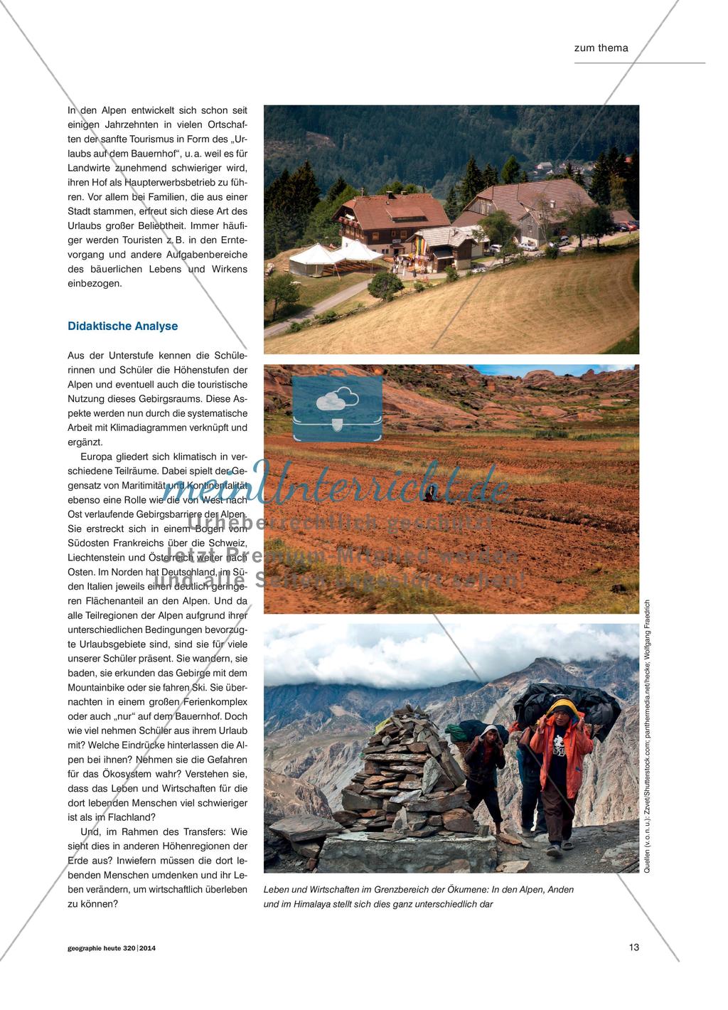 Gebirge als Lebensräume - Leben und Wirtschaften im Grenzbereich der Ökumene Preview 2