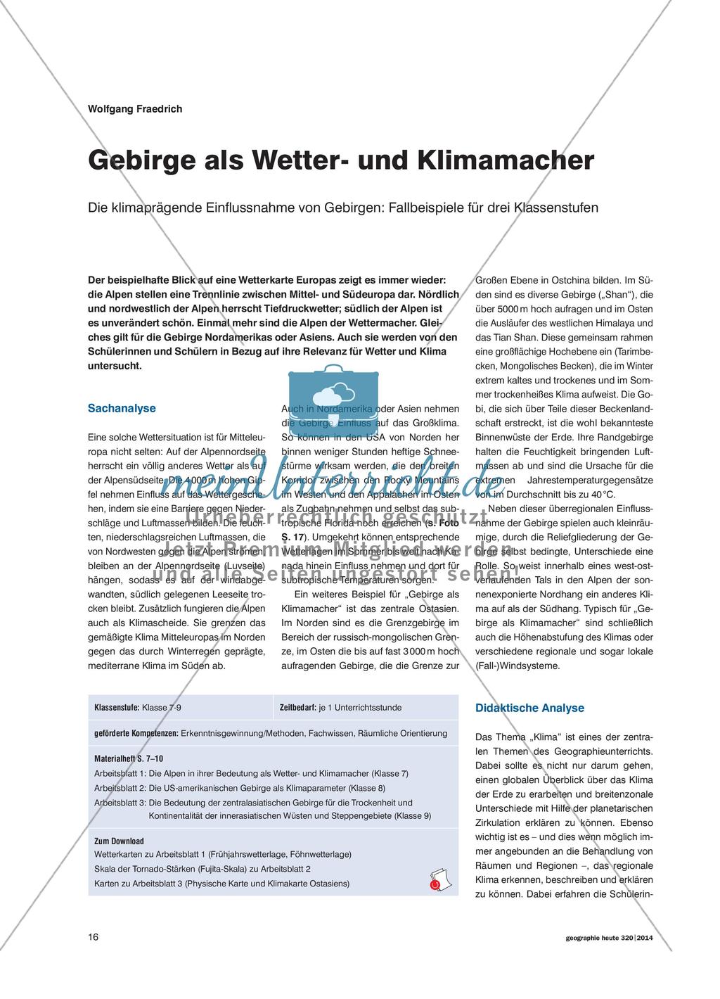 Gebirge als Wetter- und Klimamacher Preview 1