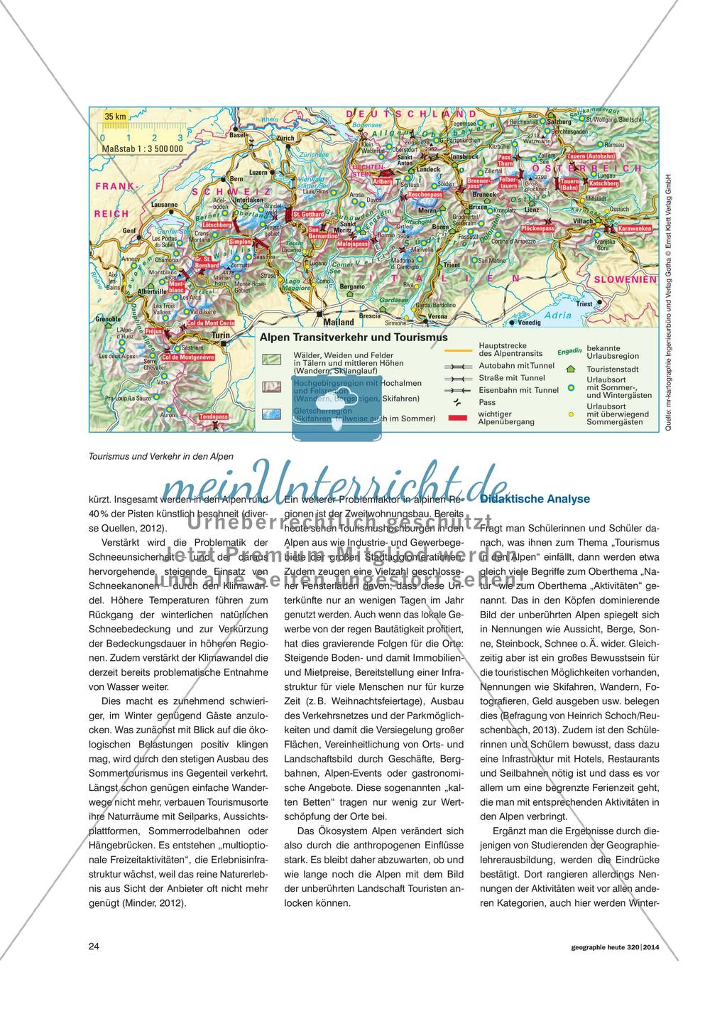 Die Alpen: Mythos unberührter Natur - Die touristische Nutzung der Alpen bewerten Preview 2
