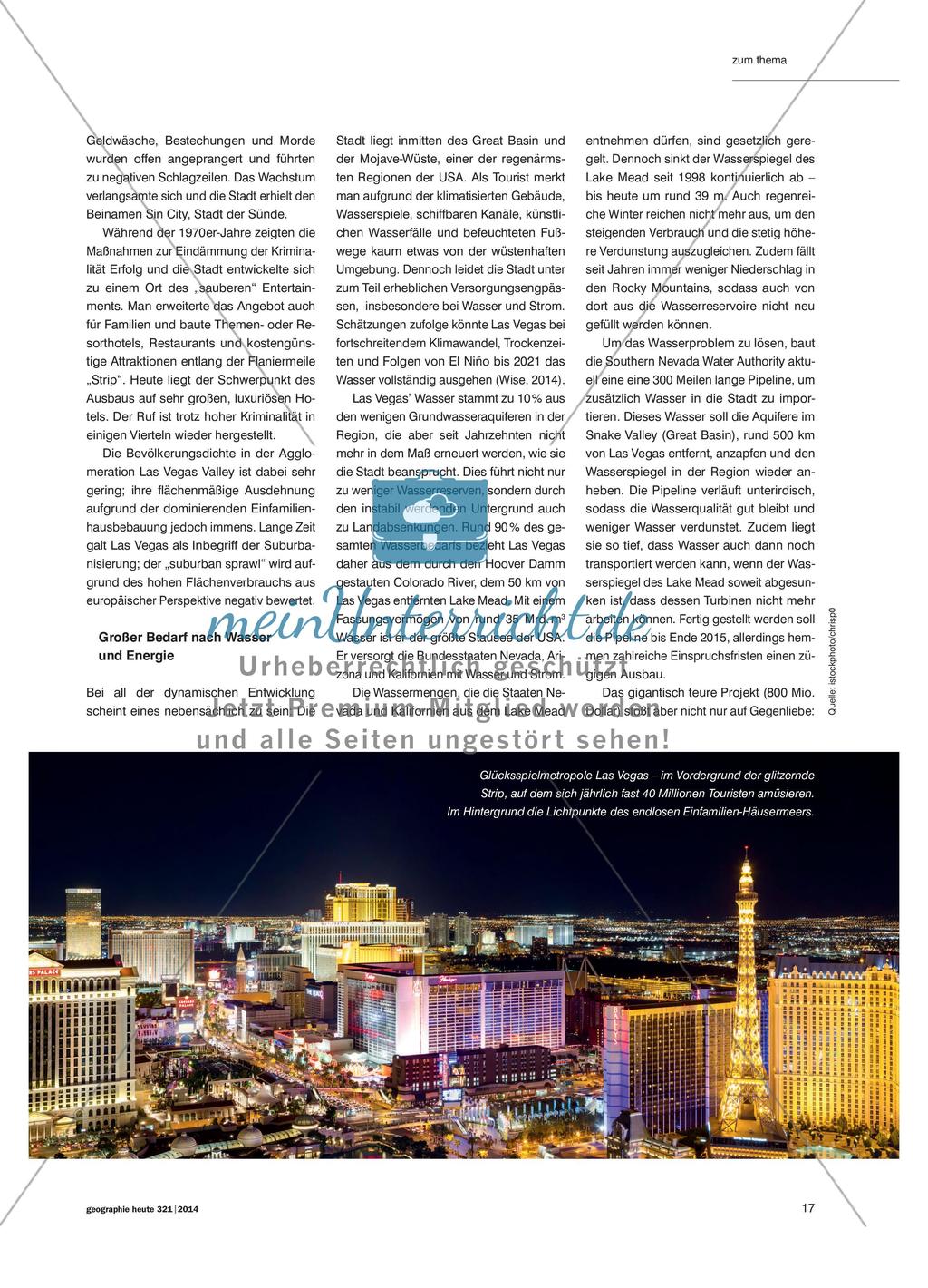 Geht Las Vegas das Wasser aus?: Das Mensch – Umwelt-System der Spielerstadt in der Wüste Preview 2