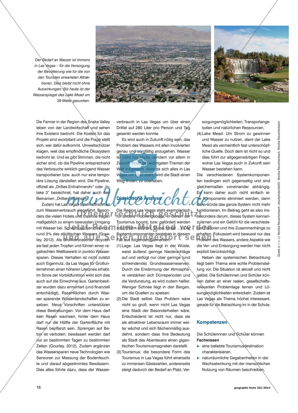Geht Las Vegas das Wasser aus?: Das Mensch – Umwelt-System der Spielerstadt in der Wüste Preview 3
