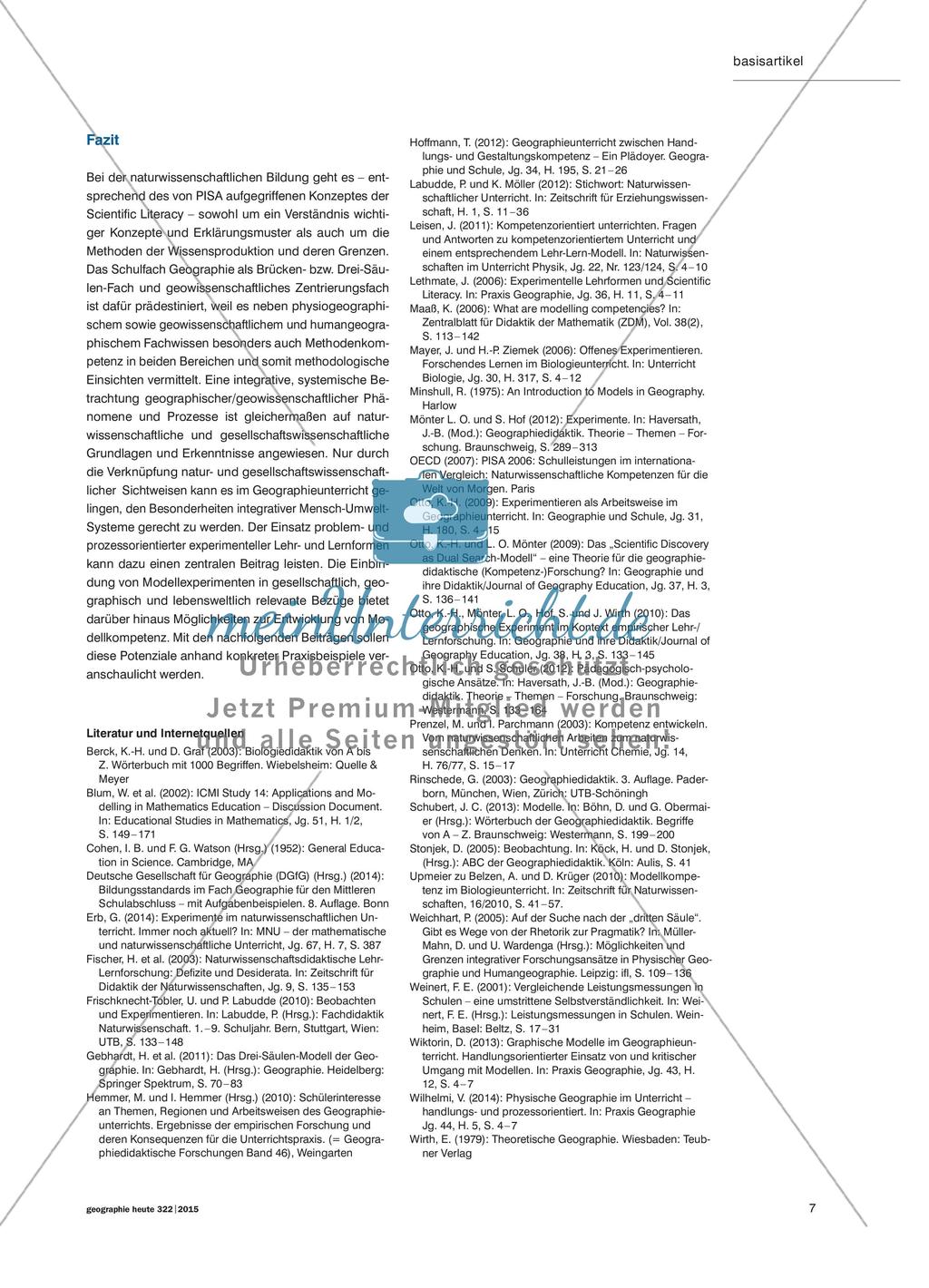 Scientific Literacy im Geographieunterricht fördern Preview 6