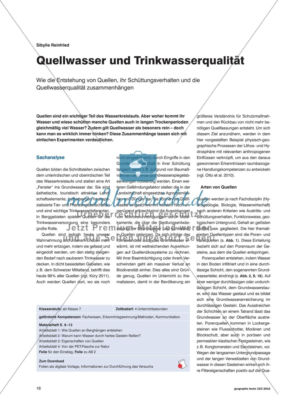 Die Quellwasser- und Trinkwasserqualität Preview 1