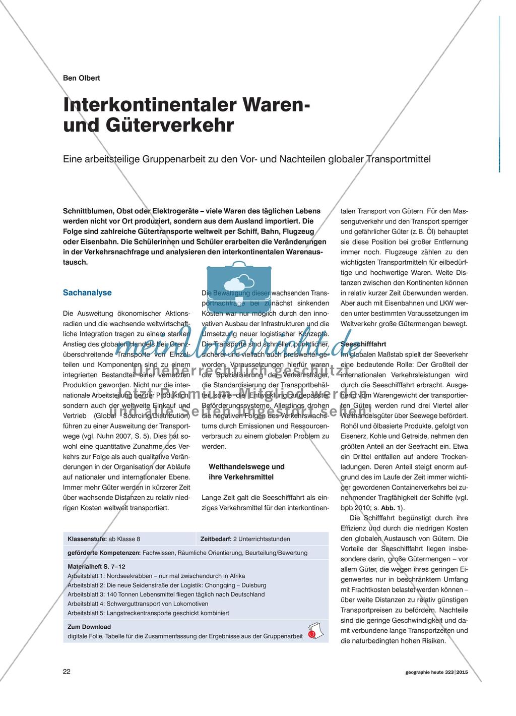 Interkontinentaler Waren- und Güterverkehr Preview 1