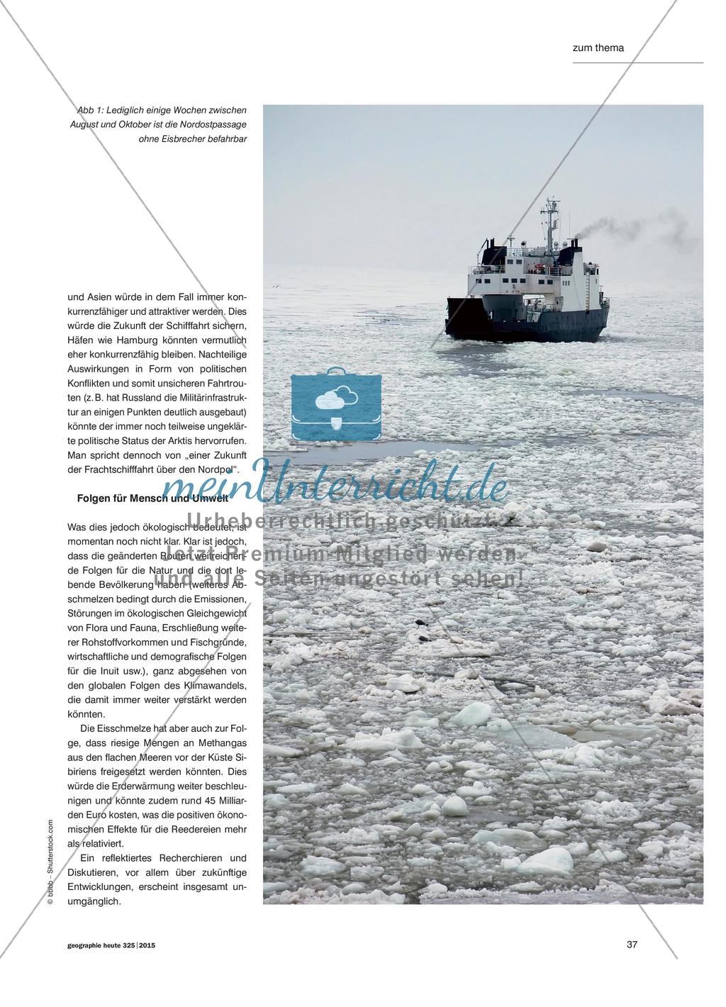 Eisschmelze im arktischen Ozean - Eine Chance für die internationale Frachtschifffahrt? Preview 2
