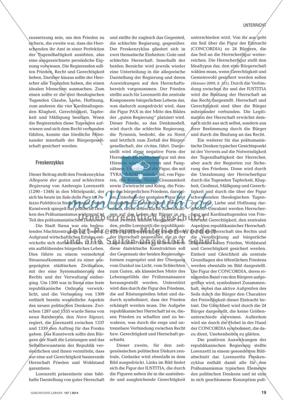 Republikanisches Denken in der Frührenaissance - Der Freskenzyklus Ambrogio Lorenzettis Preview 2
