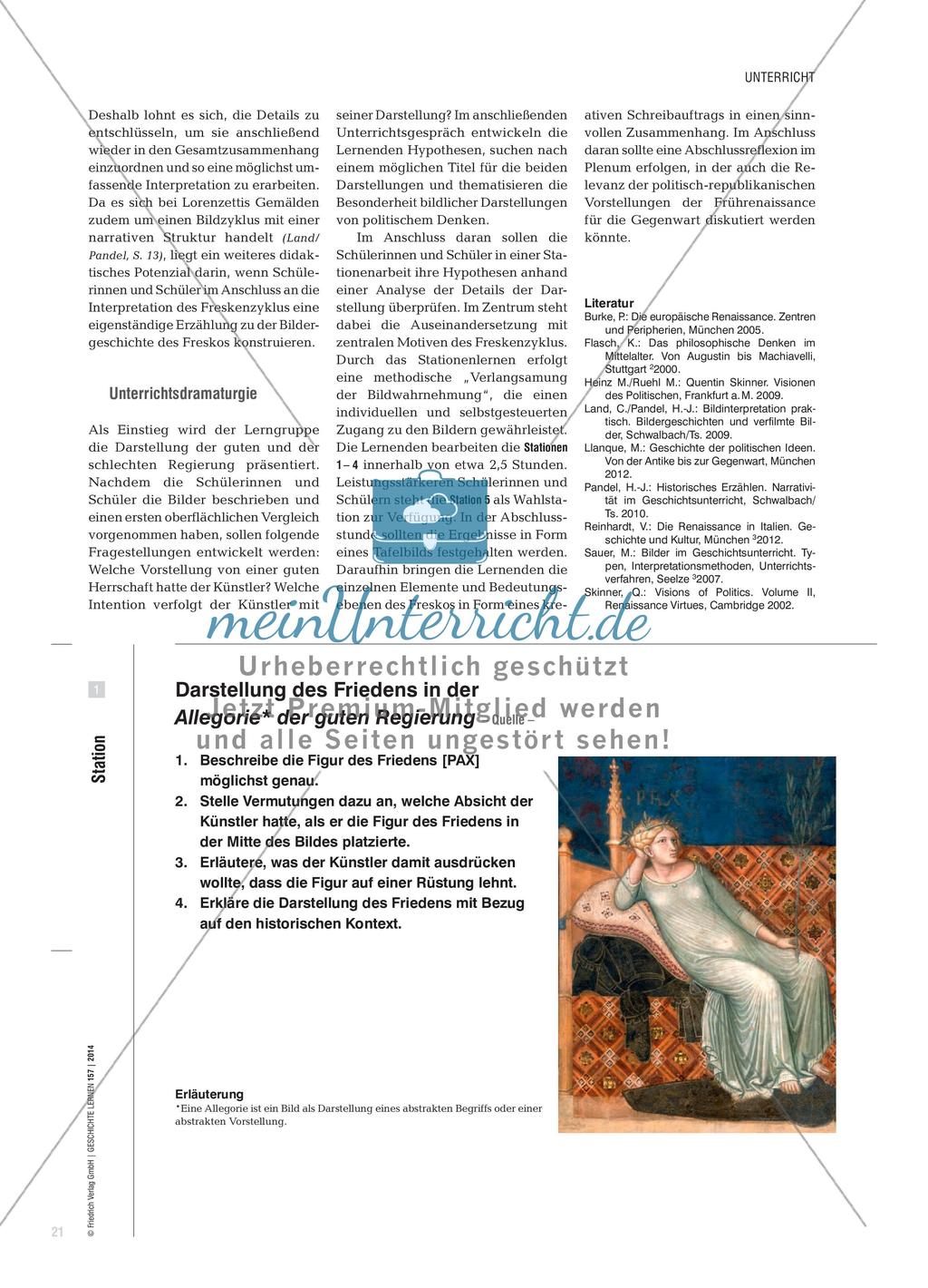 Republikanisches Denken in der Frührenaissance - Der Freskenzyklus Ambrogio Lorenzettis Preview 4
