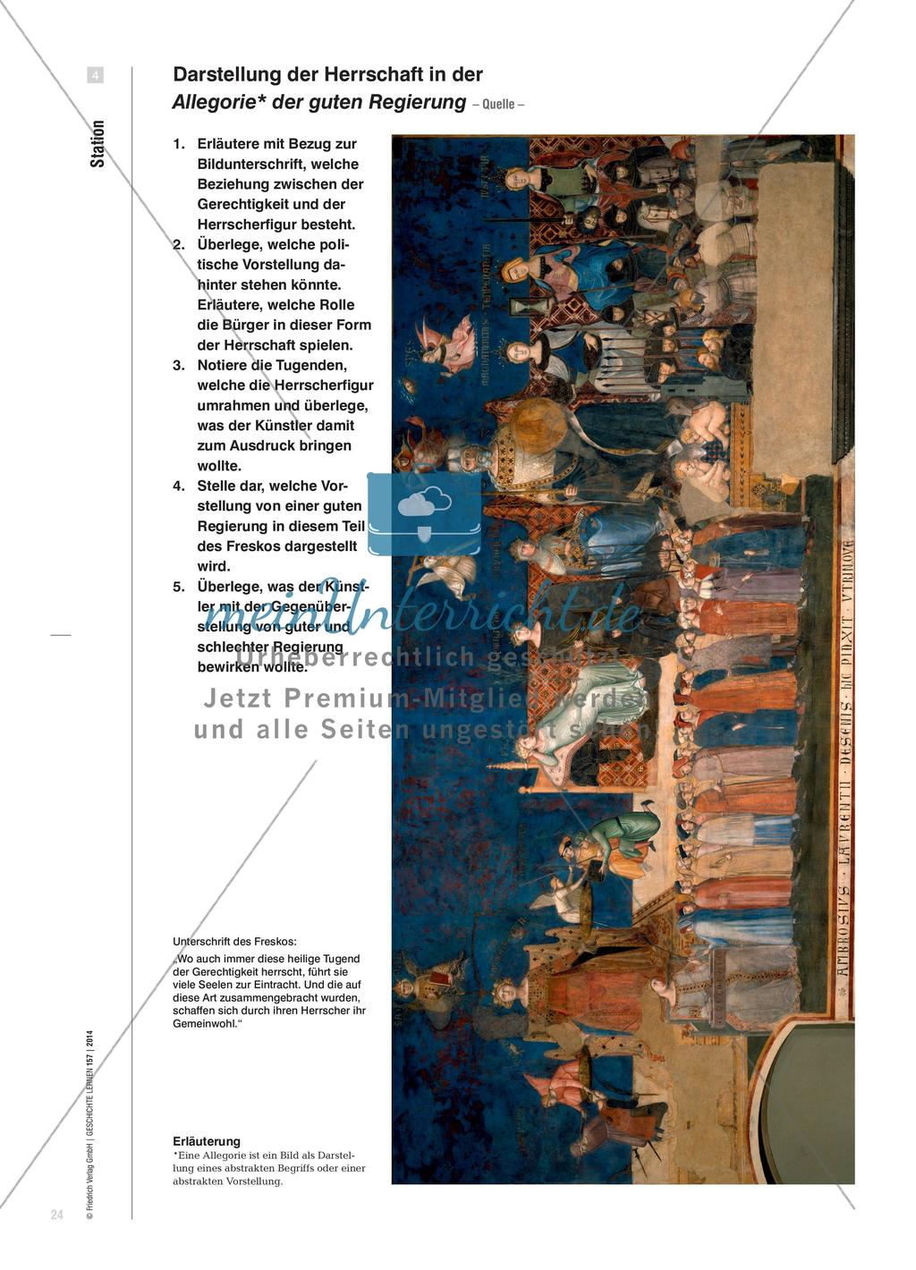 Republikanisches Denken in der Frührenaissance - Der Freskenzyklus Ambrogio Lorenzettis Preview 7