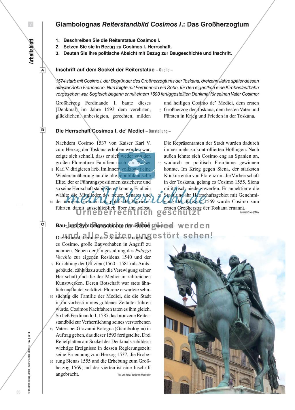 Kunst oder Herrschaftssymbole? - Die Skulpturen auf der Piazza della Signoria in Florenz Preview 10