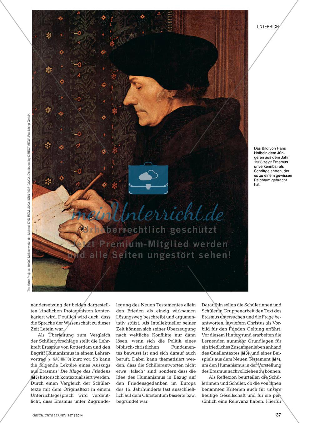 Der Frieden klagt an: Kein Platz in Europa! - Erasmus von Rotterdam und seine Querela pacis Preview 2