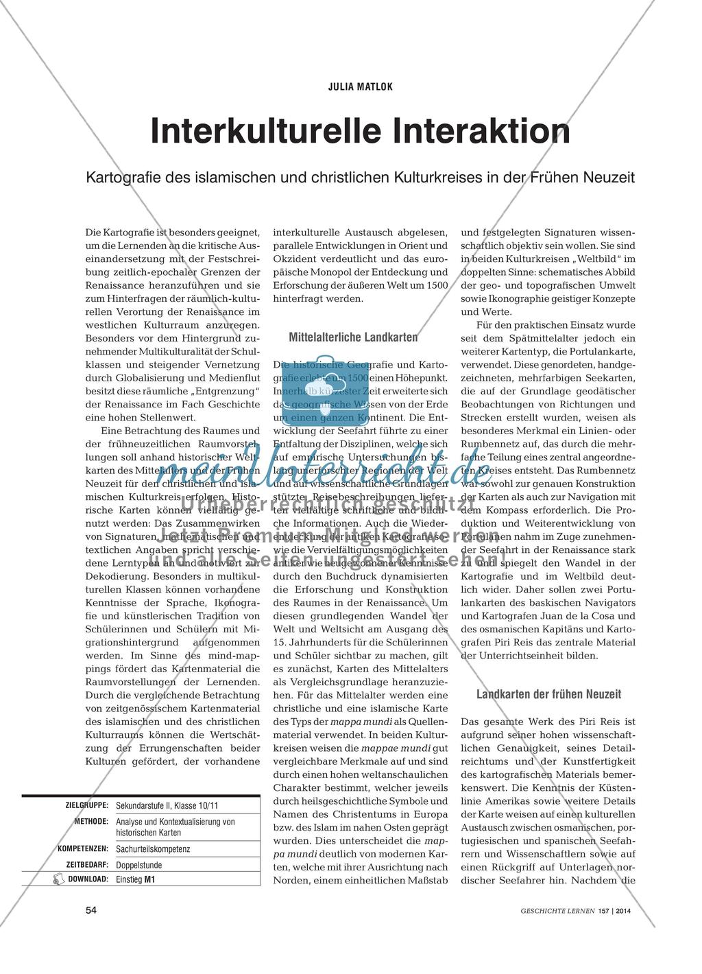 Interkulturelle Interaktion - Kartografie des islamischen und christlichen Kulturkreises in der Frühen Neuzeit Preview 1