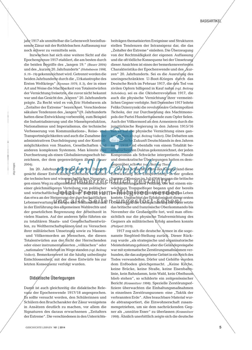 Epochenwende 1917/1918 - Brüche und Zäsuren Preview 4